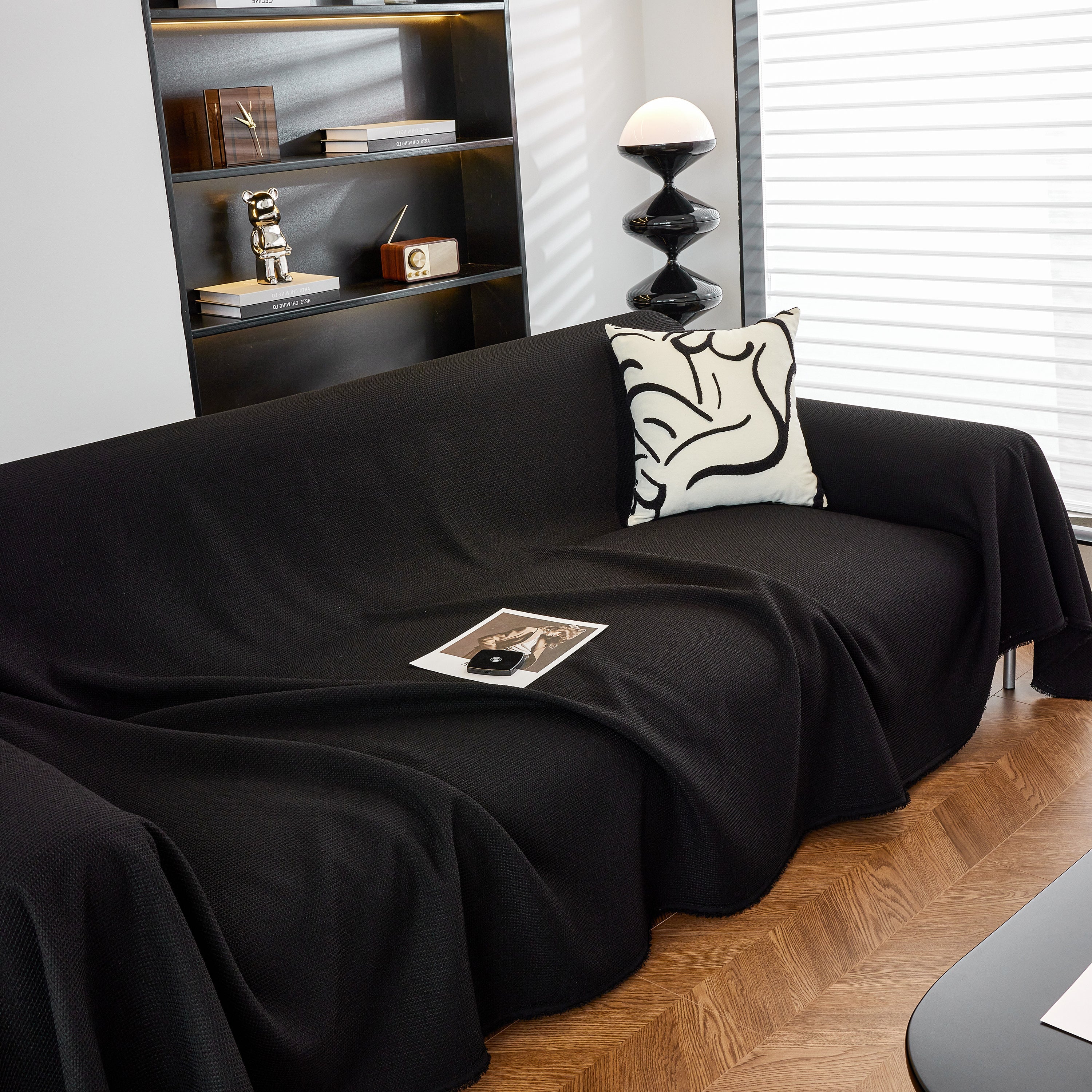 Waterproof Waffle Lattice Sofa Throw, Sofa Towel Cover For Couches, Simple Sofa Cover Blanket