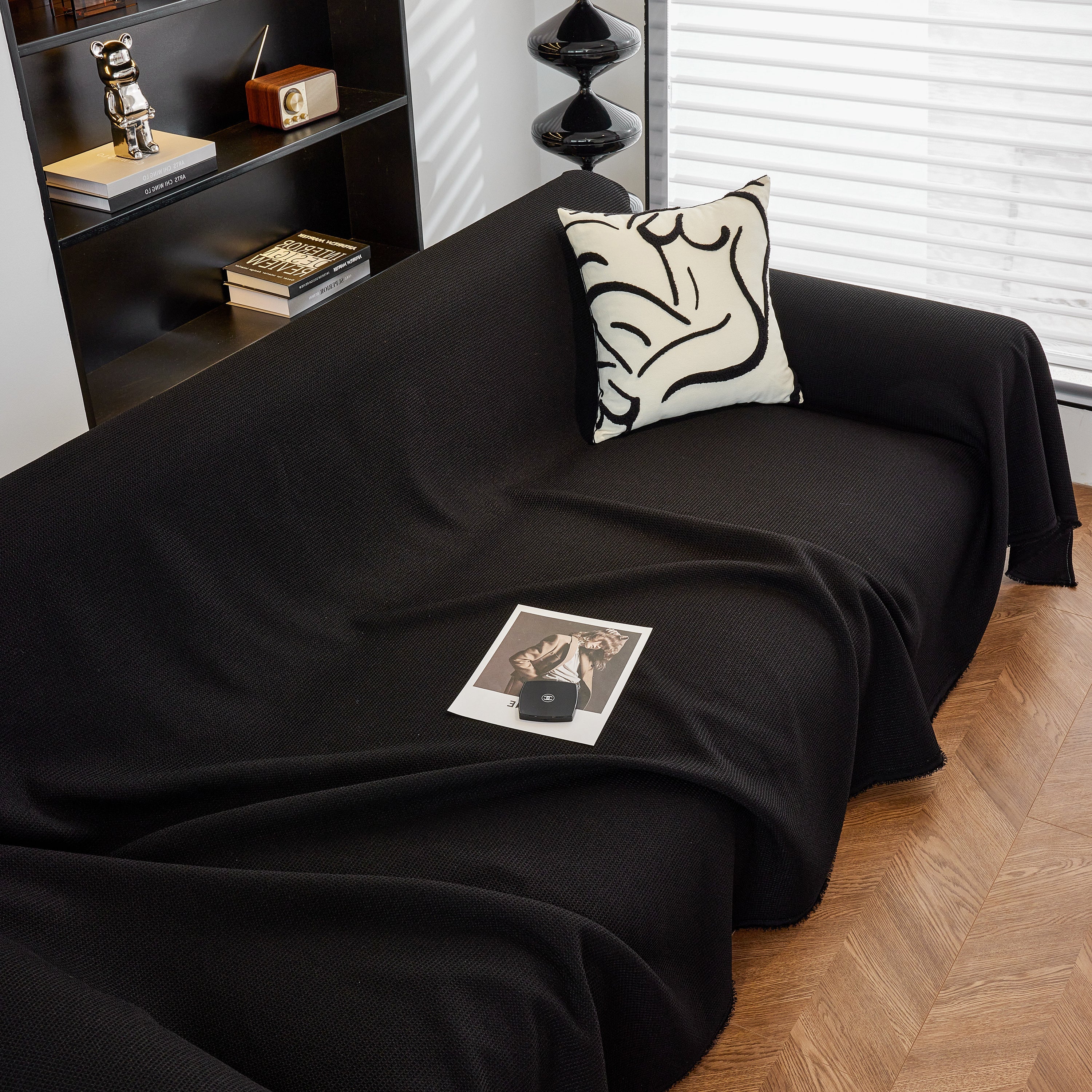 Waterproof Waffle Lattice Sofa Throw, Sofa Towel Cover For Couches, Simple Sofa Cover Blanket