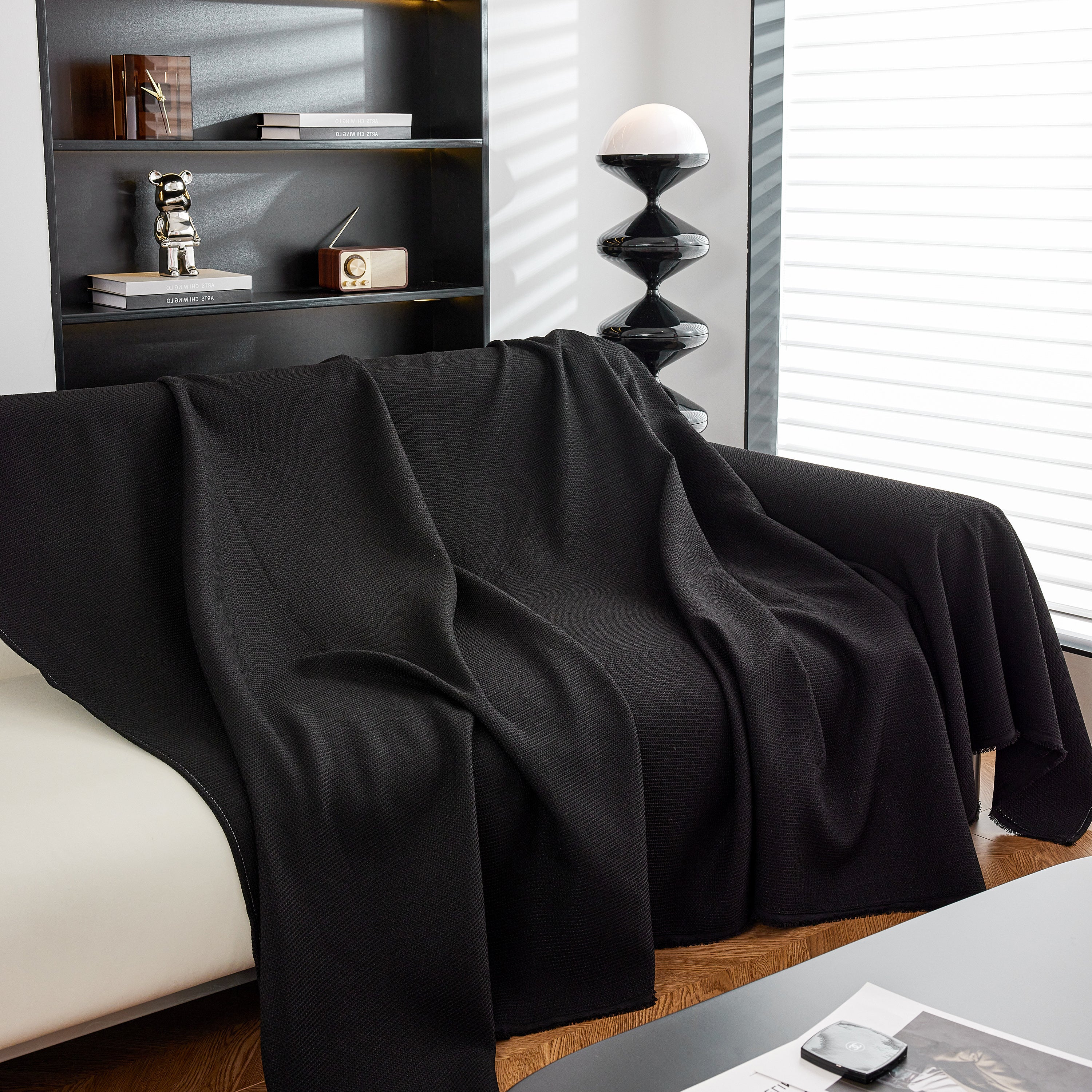 Waterproof Waffle Lattice Sofa Throw, Sofa Towel Cover For Couches, Simple Sofa Cover Blanket