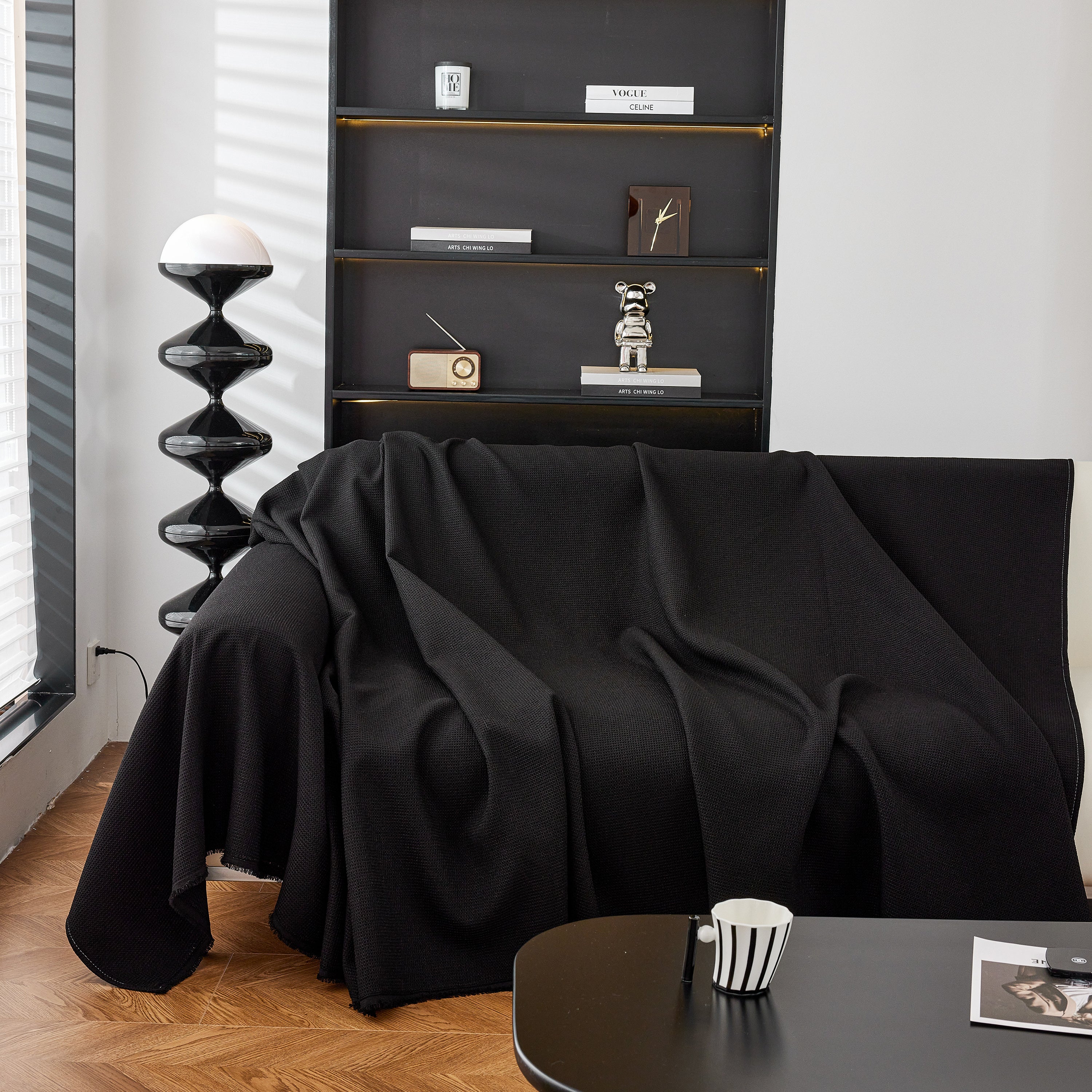 Waterproof Waffle Lattice Sofa Throw, Sofa Towel Cover For Couches, Simple Sofa Cover Blanket