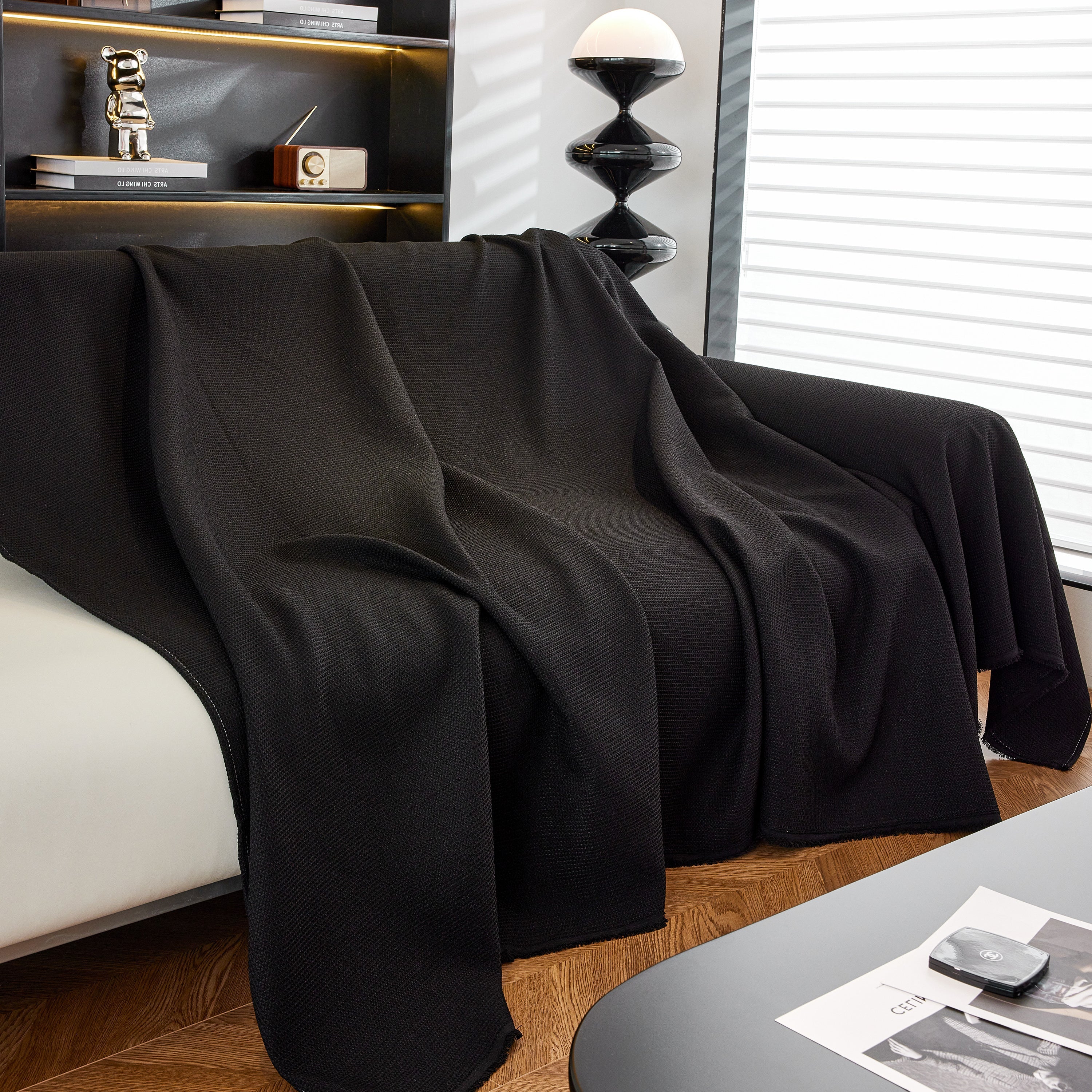 Waterproof Waffle Lattice Sofa Throw, Sofa Towel Cover For Couches, Simple Sofa Cover Blanket
