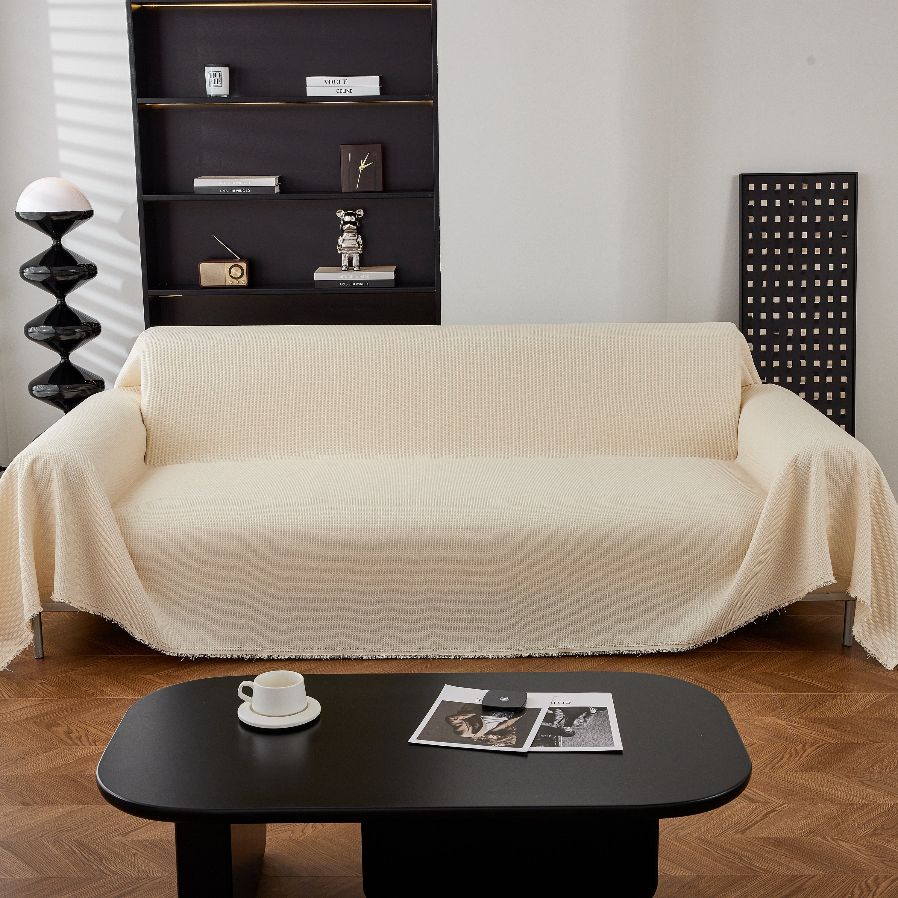 Waterproof Waffle Lattice Sofa Throw, Sofa Towel Cover For Couches, Simple Sofa Cover Blanket