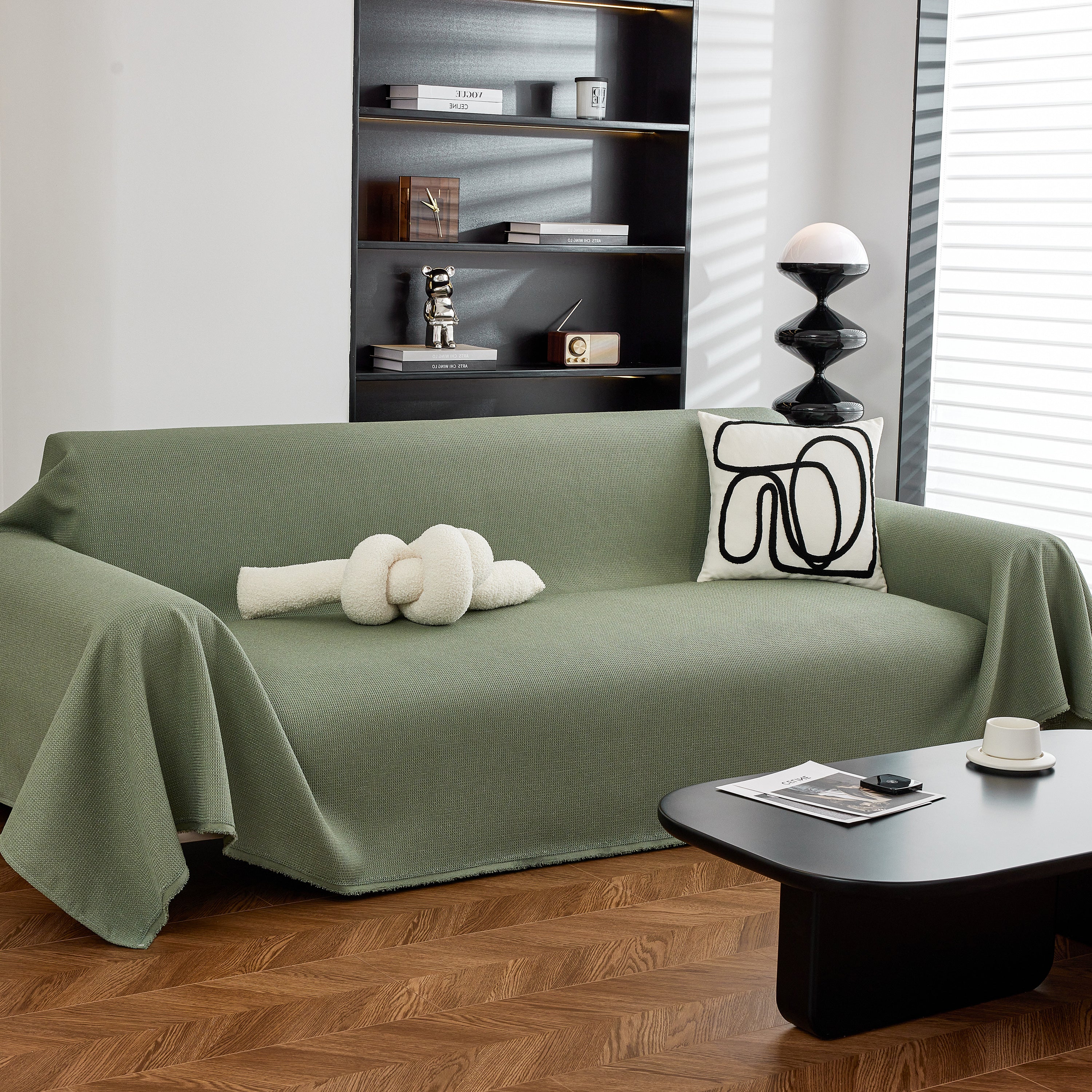 Waterproof Waffle Lattice Sofa Throw, Sofa Towel Cover For Couches, Simple Sofa Cover Blanket