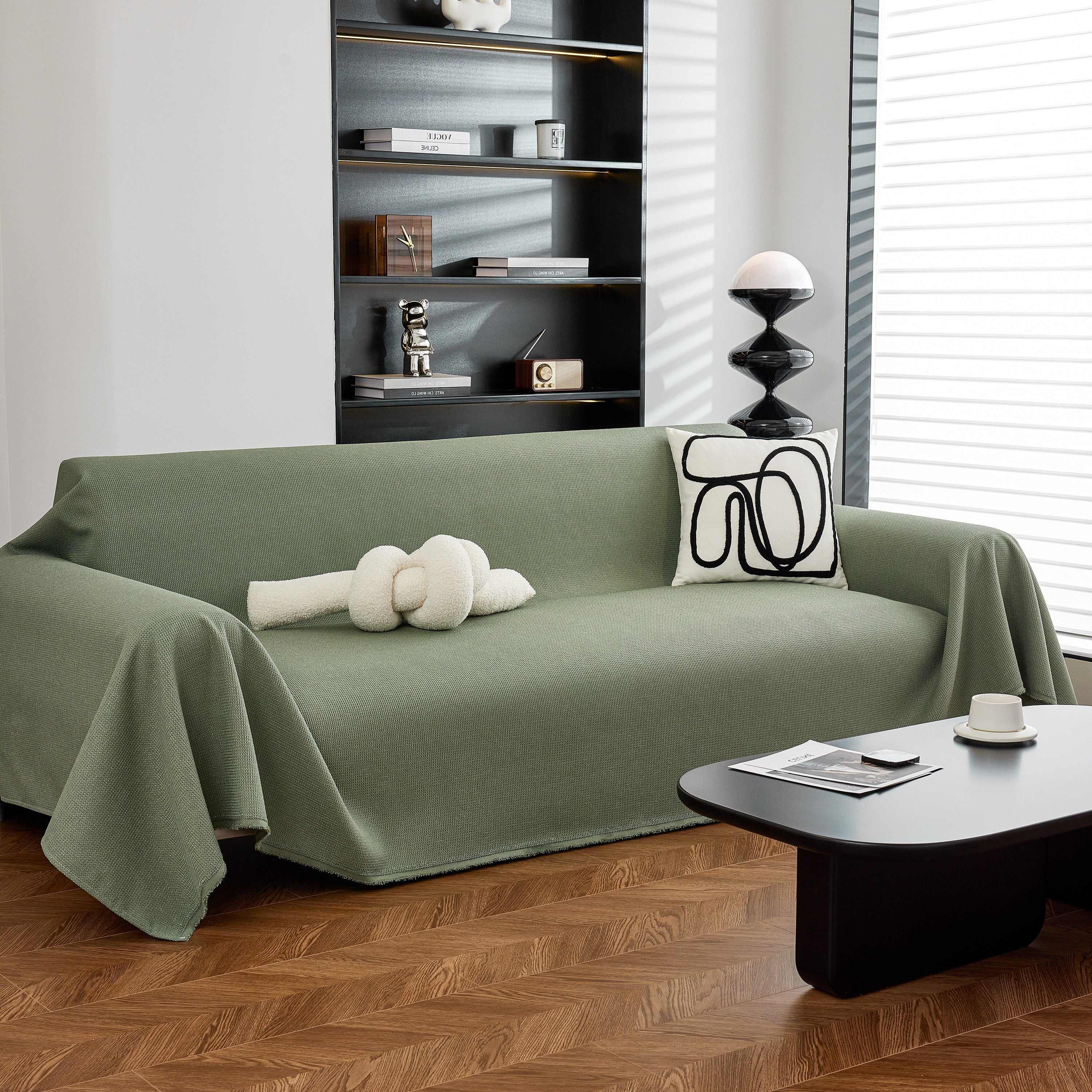 Waterproof Waffle Lattice Sofa Throw, Sofa Towel Cover For Couches, Simple Sofa Cover Blanket