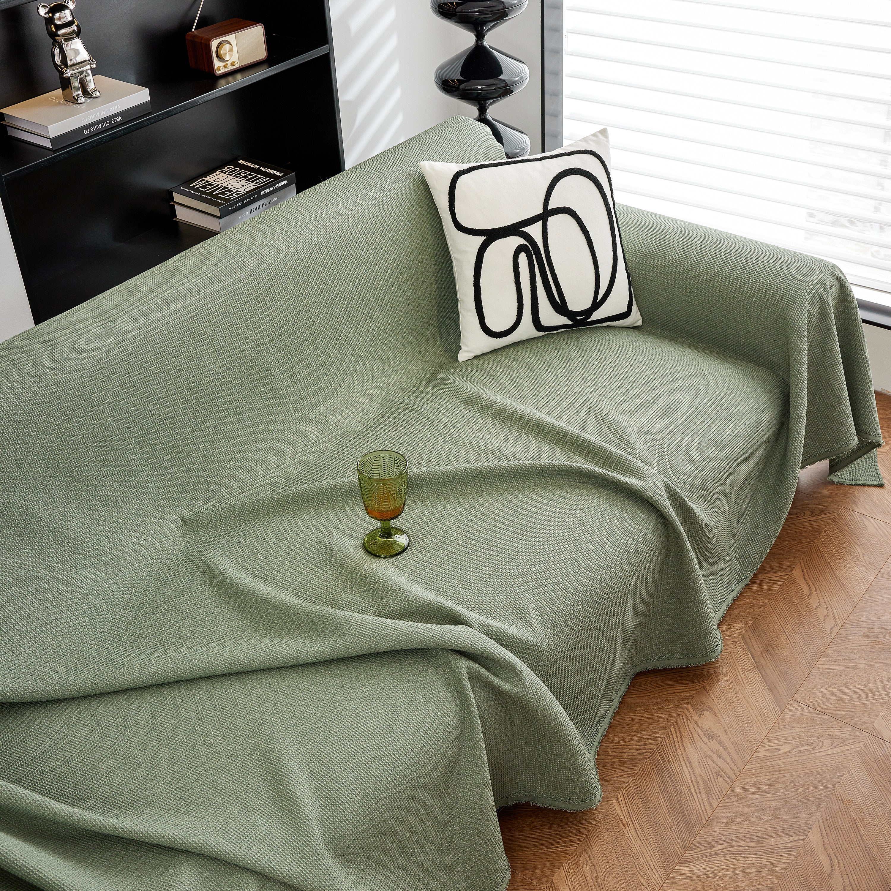 Waterproof Waffle Lattice Sofa Throw, Sofa Towel Cover For Couches, Simple Sofa Cover Blanket