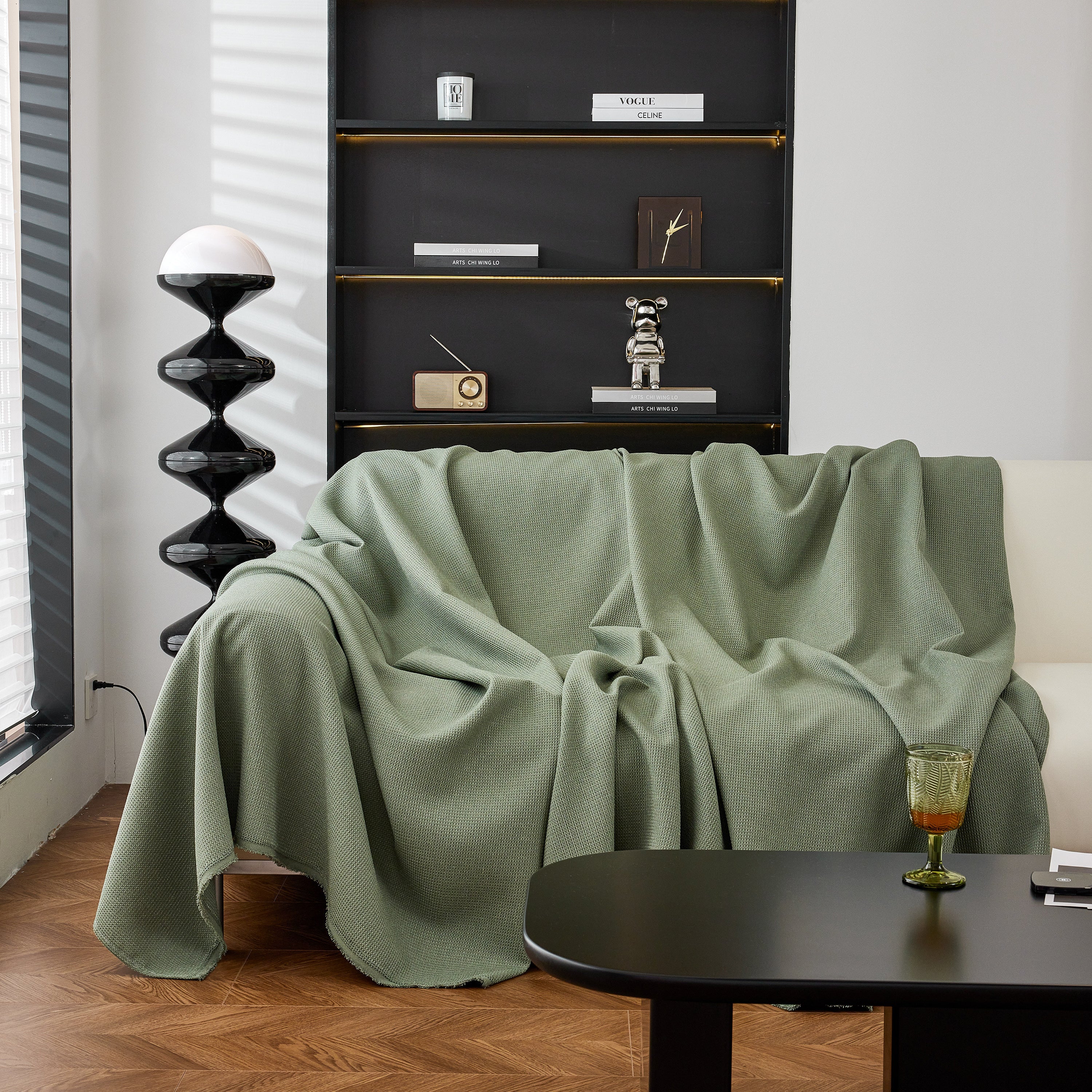 Waterproof Waffle Lattice Sofa Throw, Sofa Towel Cover For Couches, Simple Sofa Cover Blanket