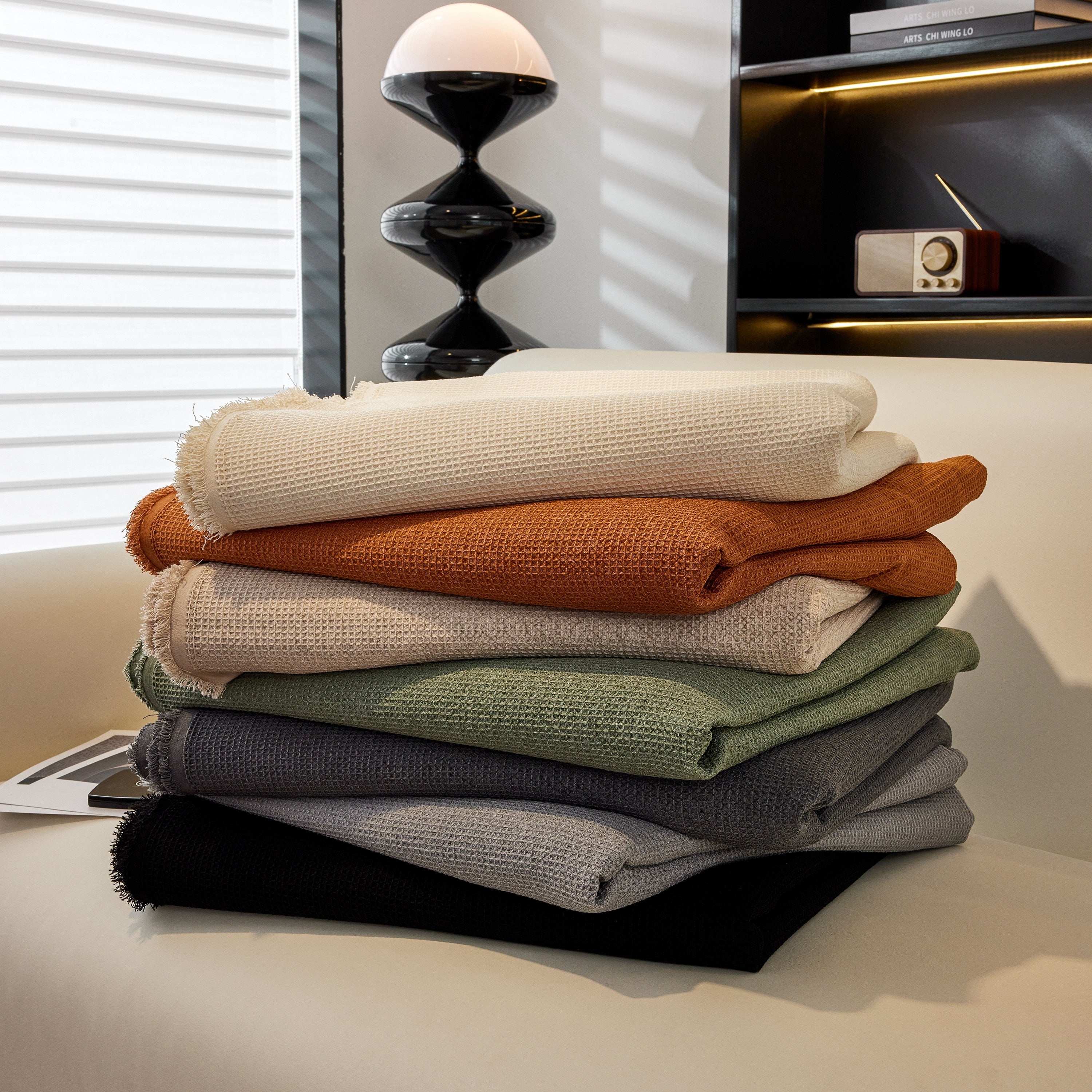 Waterproof Waffle Lattice Sofa Throw, Sofa Towel Cover For Couches, Simple Sofa Cover Blanket