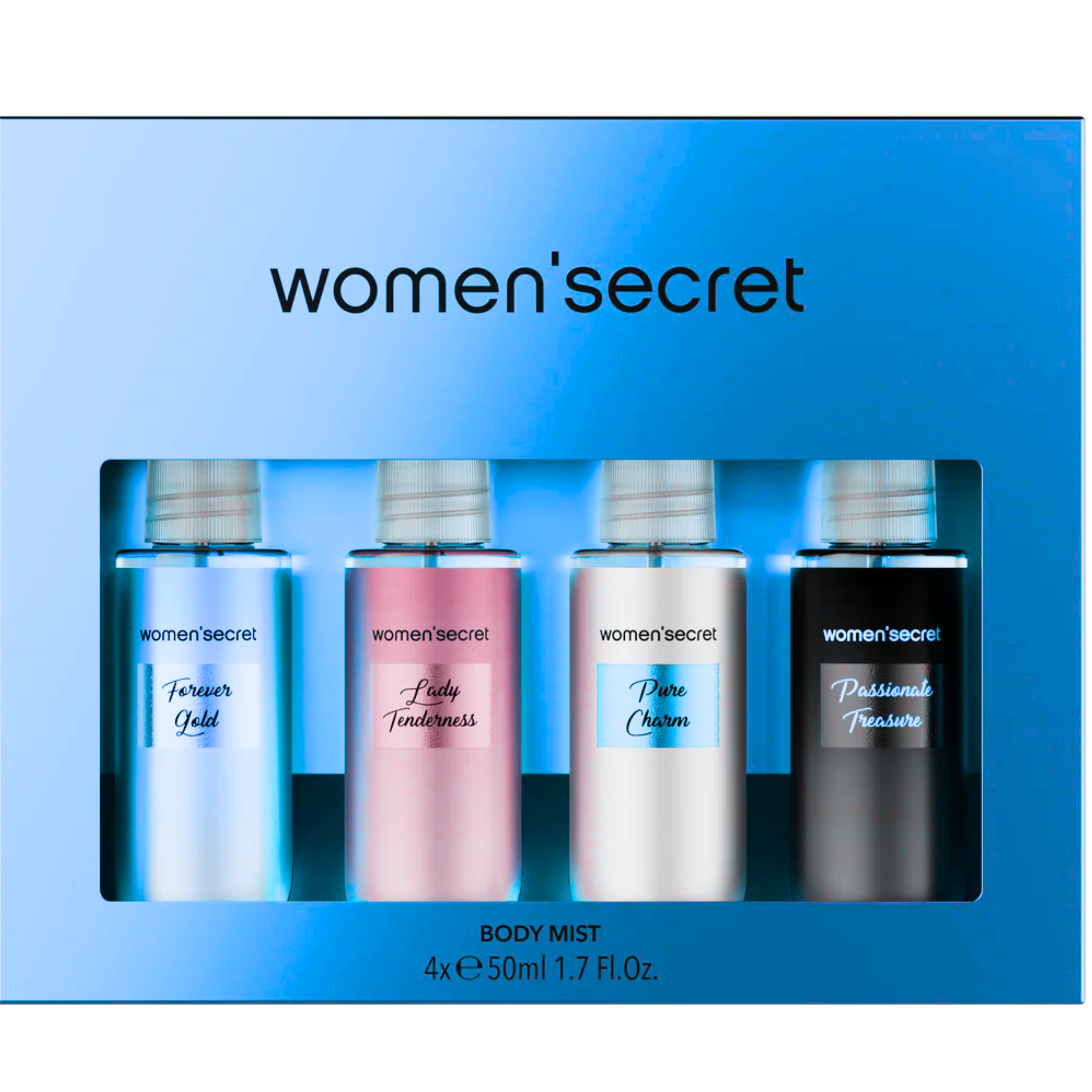 Women's Secret Metallic Body Mist Coffret 4 x 1.7 oz