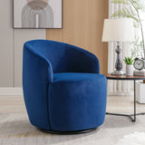 Assortment Upholstered Swivel Barrel Chair with Metal Base