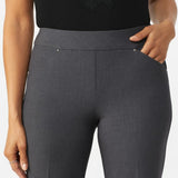 Roz & Ali Secret Agent Pull On Tummy Control Pants Cateye Pockets with Rivets - Average Length