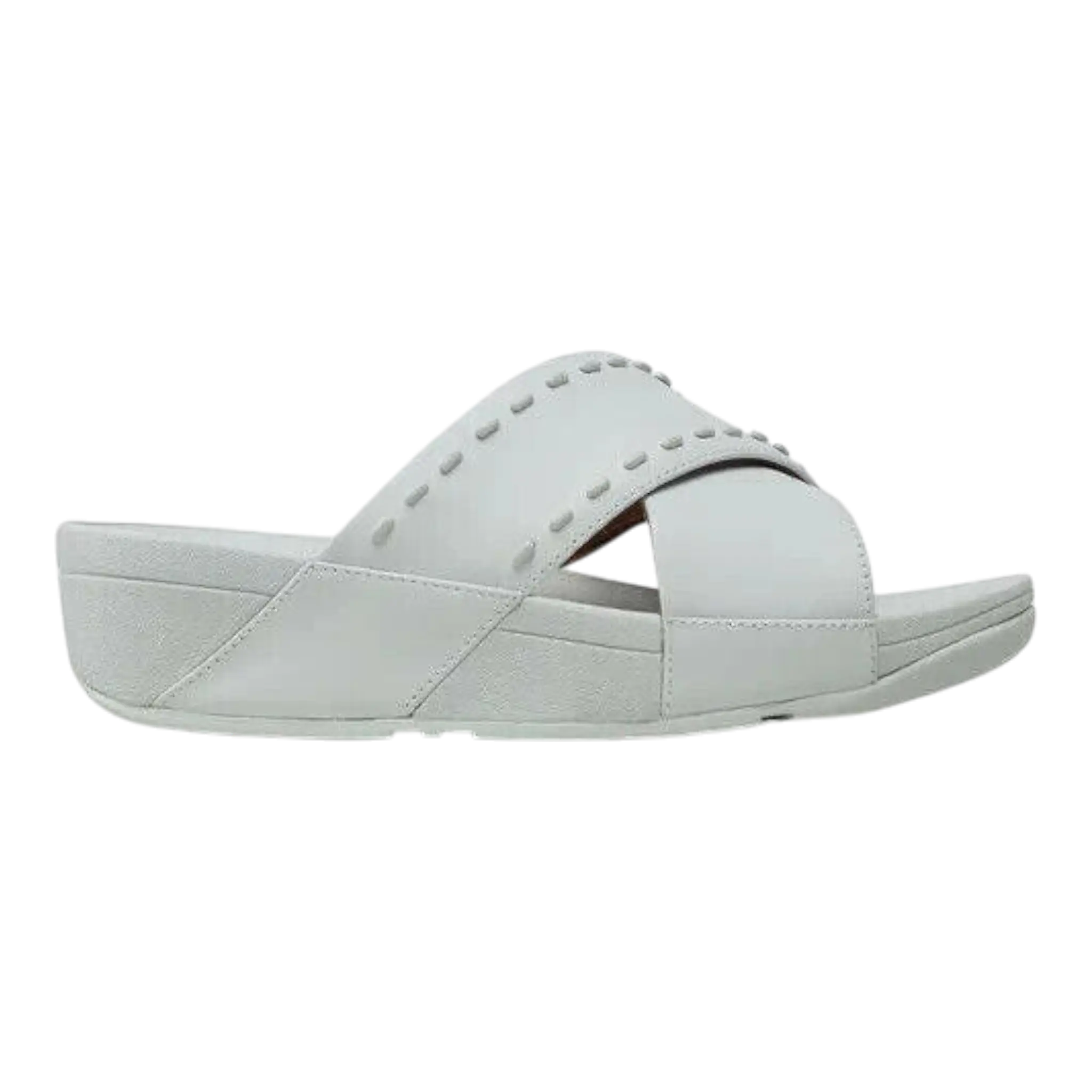 FitFlop Lulu Cross Women Sandals Seafoam Blue Leather