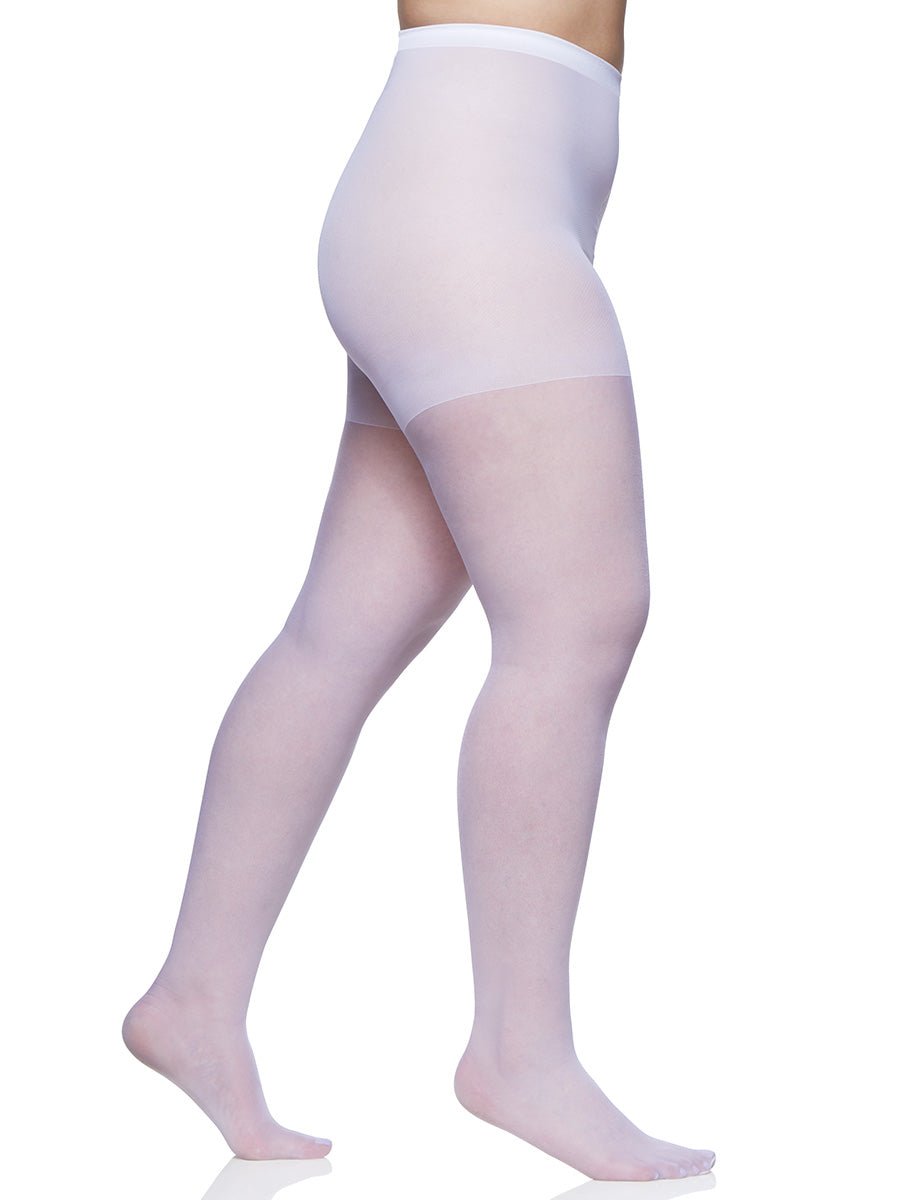 Queen Silky Sheer Support Pantyhose With Sandalfoot Toe