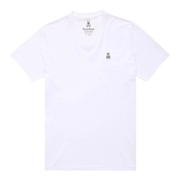 Psycho Bunny Classic V-Neck Men Big and Tall Tee Shirt White