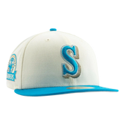 New Era Seattle Mariners 30th Anniversary Elements Pack Men Fitted Hat Off White/freshwater Blue