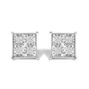 10k White Gold Diamond Stud Earrings (3/4 Cttw, H-i Color, Si2-i1 Clarity)
