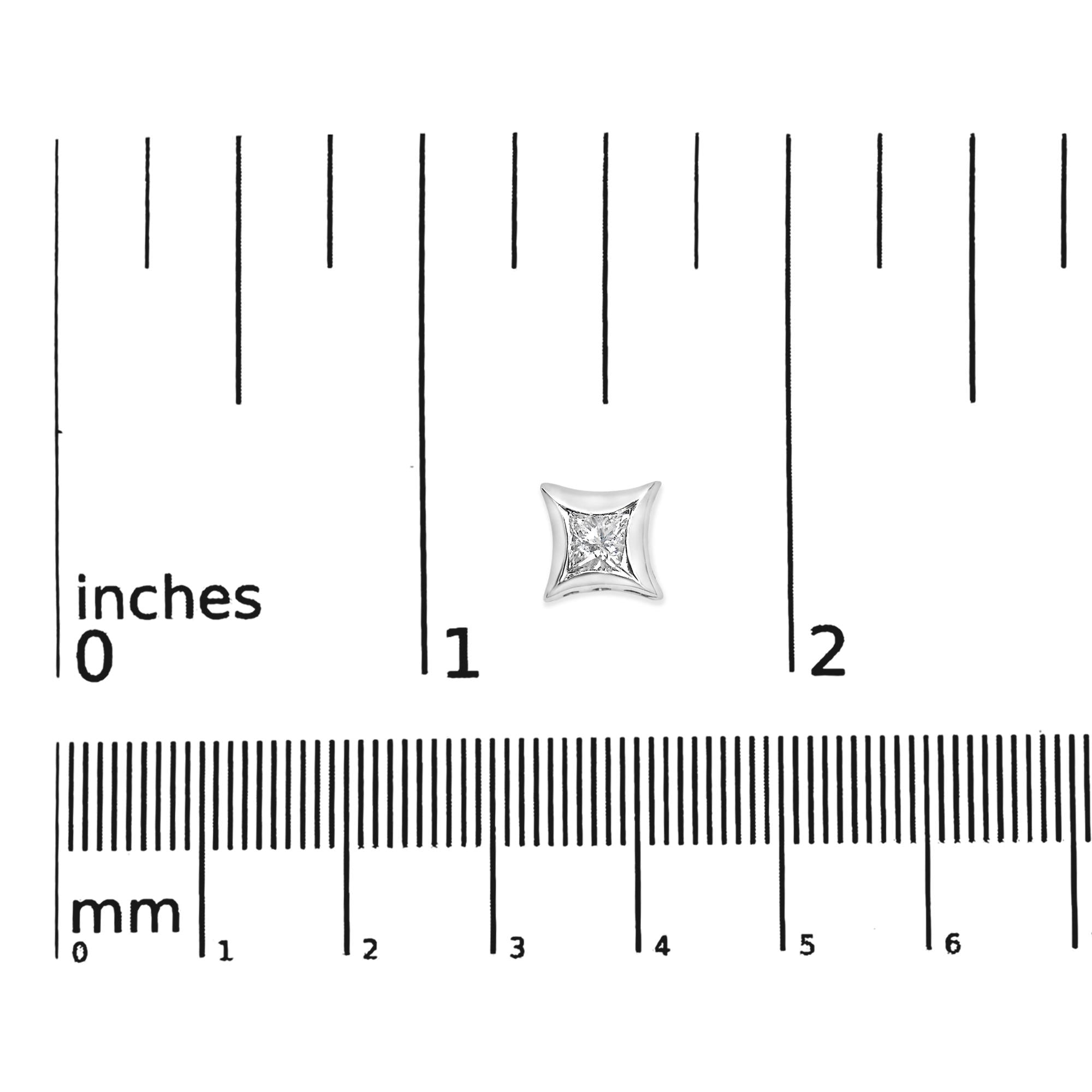 10k White Gold 1/3 Cttw Invisible Set Style Princess-cut Diamond Stud Earrings (h-i Color, Si2-i1 Clarity)