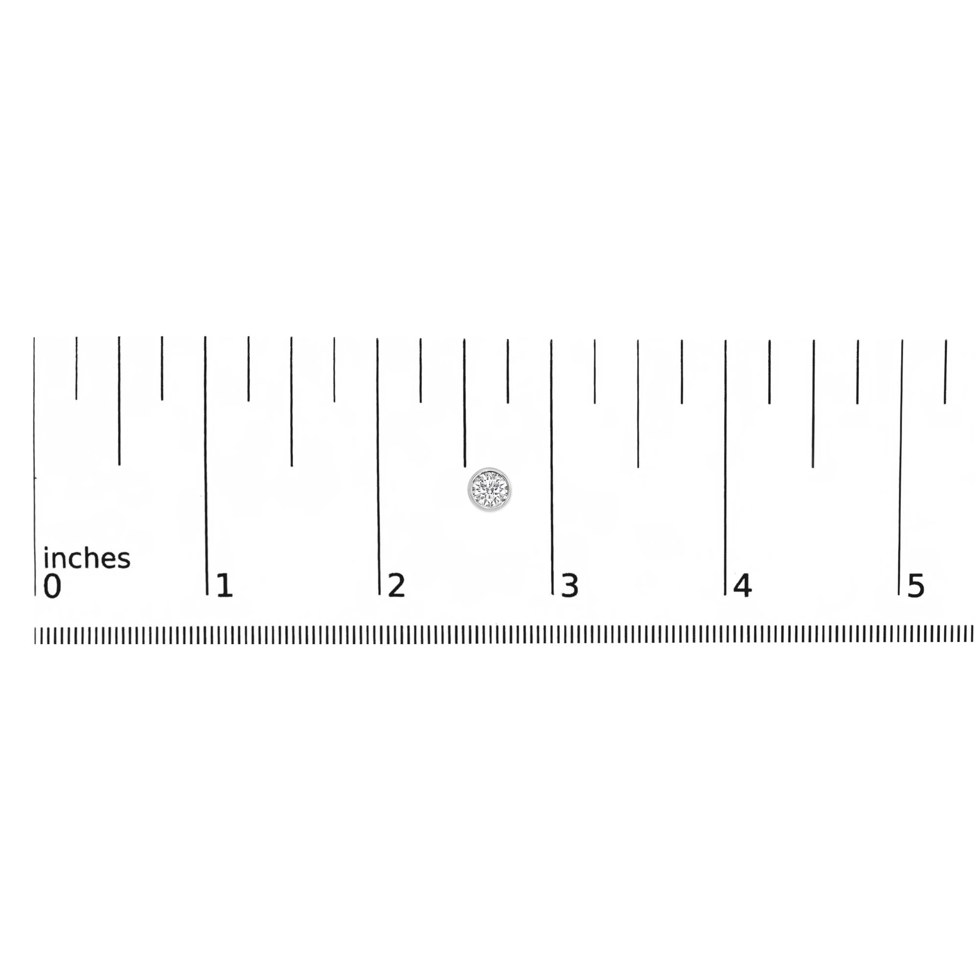 14k Gold Lab Grown Diamond Screw-back Classic Bezel Solitaire Stud Earrings (g-h Color, Vs2-si1 Clarity)