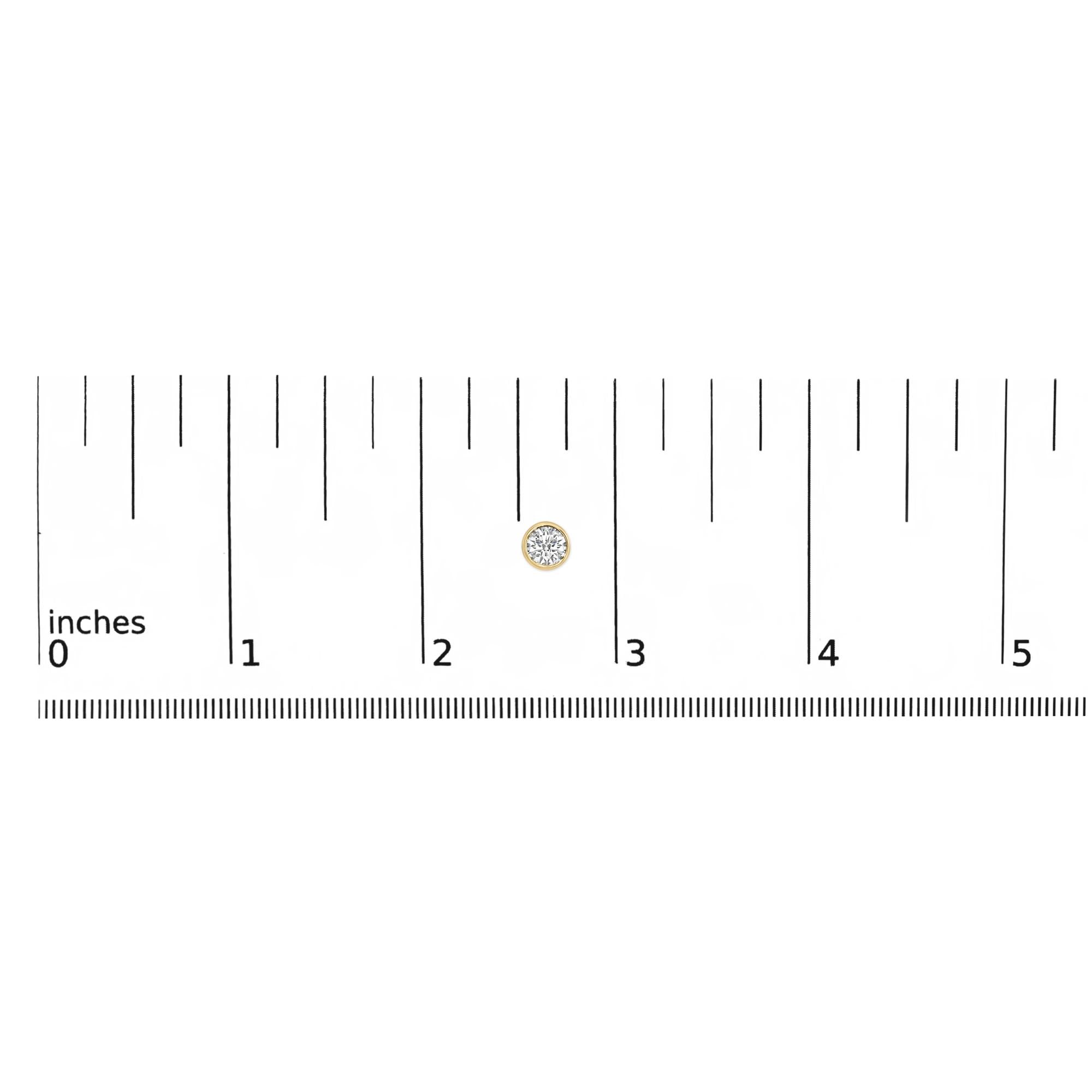 14k Gold Lab Grown Diamond Screw-back Classic Bezel Solitaire Stud Earrings (g-h Color, Vs2-si1 Clarity)