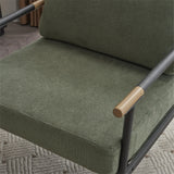 Upholstered Accent Chair with Metal Frame and Tapered Legs