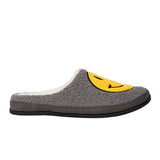 Deer Stags Men's Smiley Face Cushioned Round Toe Slip On Slippers Gray Size 11 M