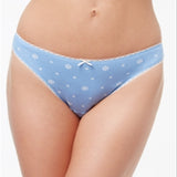 Charter Club Women's Holiday Lace Trim Bikini Blue Size X-Large