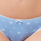 Charter Club Women's Holiday Lace Trim Bikini Blue Size X-Large