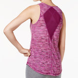 Ideology Women's Space Dyed Mesh Back Tank Top Purple