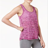 Ideology Women's Space Dyed Mesh Back Tank Top Purple