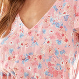 Bebop Junior's Printed Ruffled Sleeve Button Detail Romper Pink Size X-Large