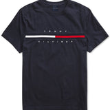 Tommy Hilfiger Men's Tino with Magnetic Closure at Shoulders T-Shirt Blue Size Medium