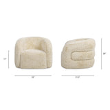 Upholstered Barrel Chair with Swivel Function