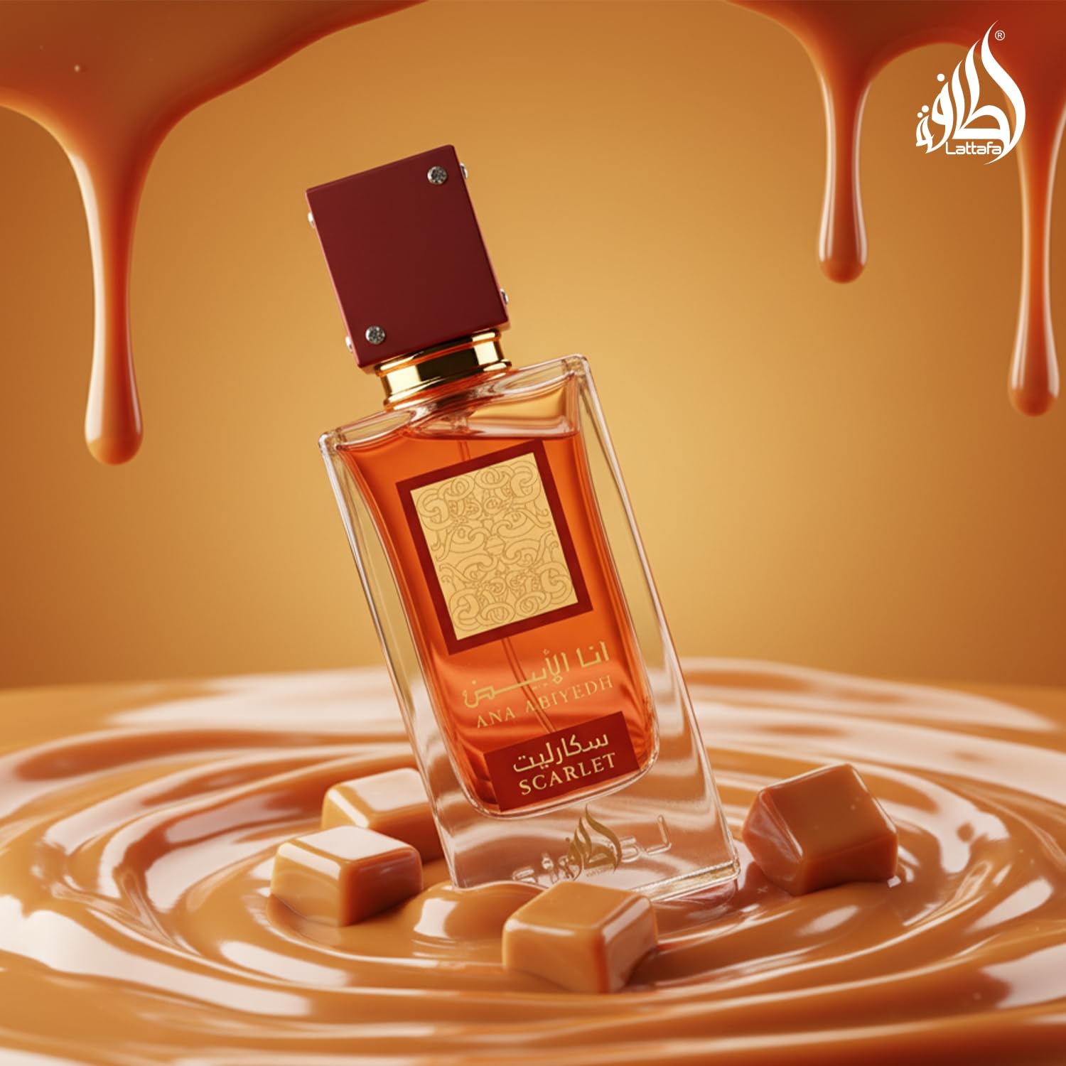 Lattafa Ana Abiyedh Scarlet Eau De Parfum, 60 Ml / 2.0 Oz, Fruity Floral Gourmand Fragrance For Men & Women