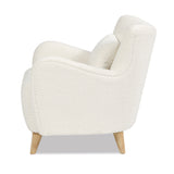 Upholstered Accent Chair with Lumbar Pillow and Curved Arms