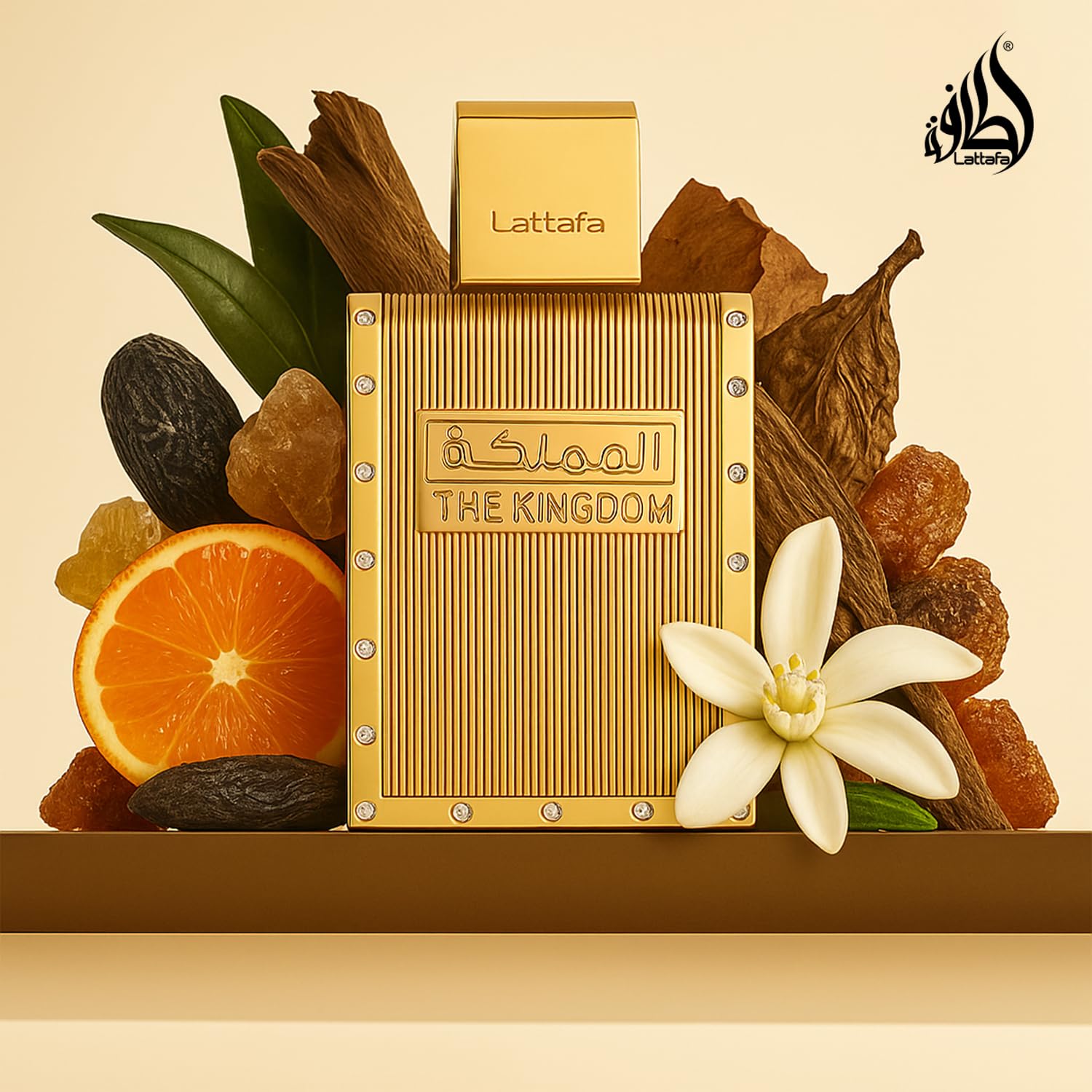Lattafa The Kingdom Eau De Parfum For Men, 100 Ml / 3.4 Oz, Aromatic Warm Fragrance Spray