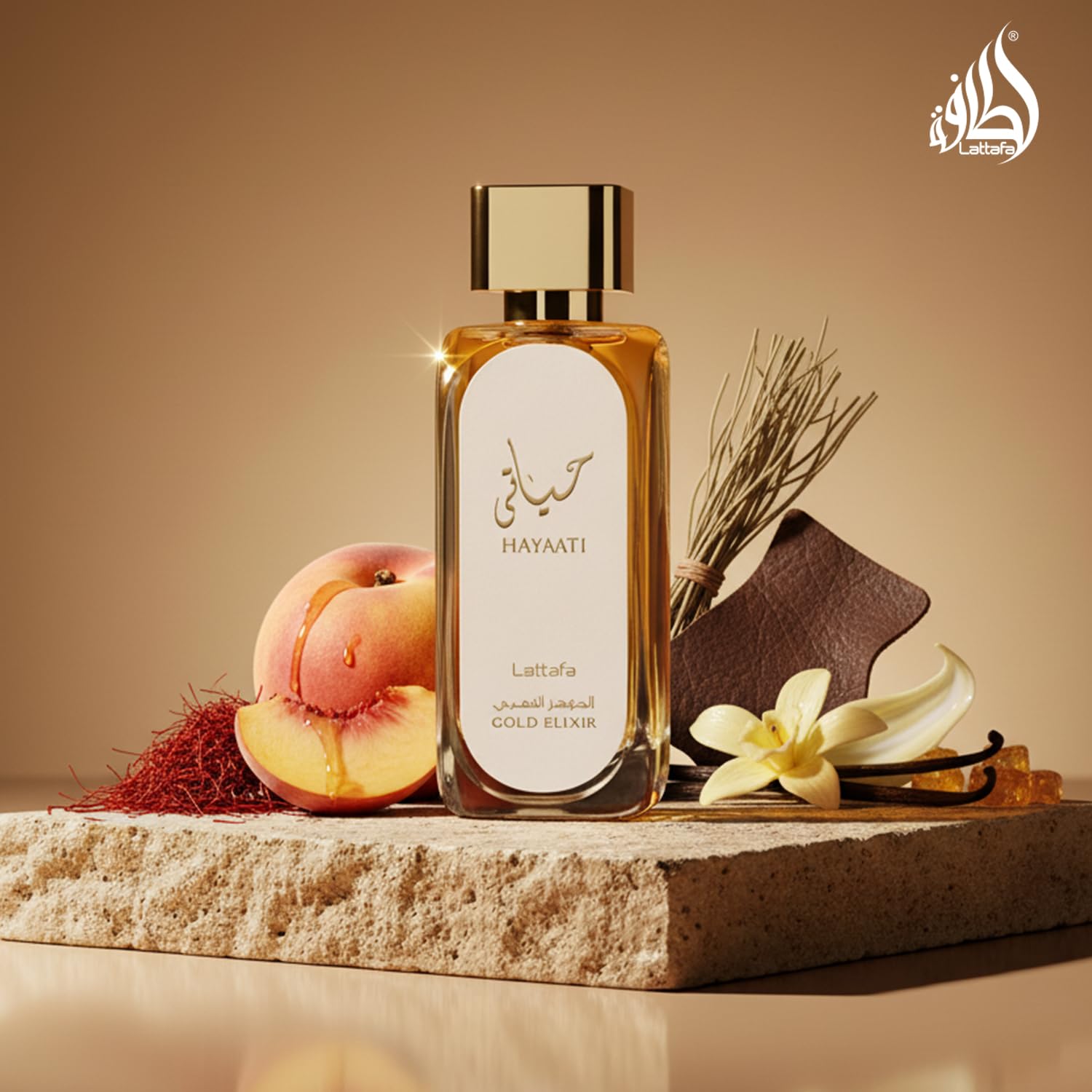 Lattafa Hayaati Gold Elixir Eau De Parfum, 100 Ml / 3.4 Oz, Fruity Woody Musky Fragrance For Men & Women