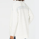 Style & Co Women's Open Front Pointelle Knit Cardigan White Size X-Large