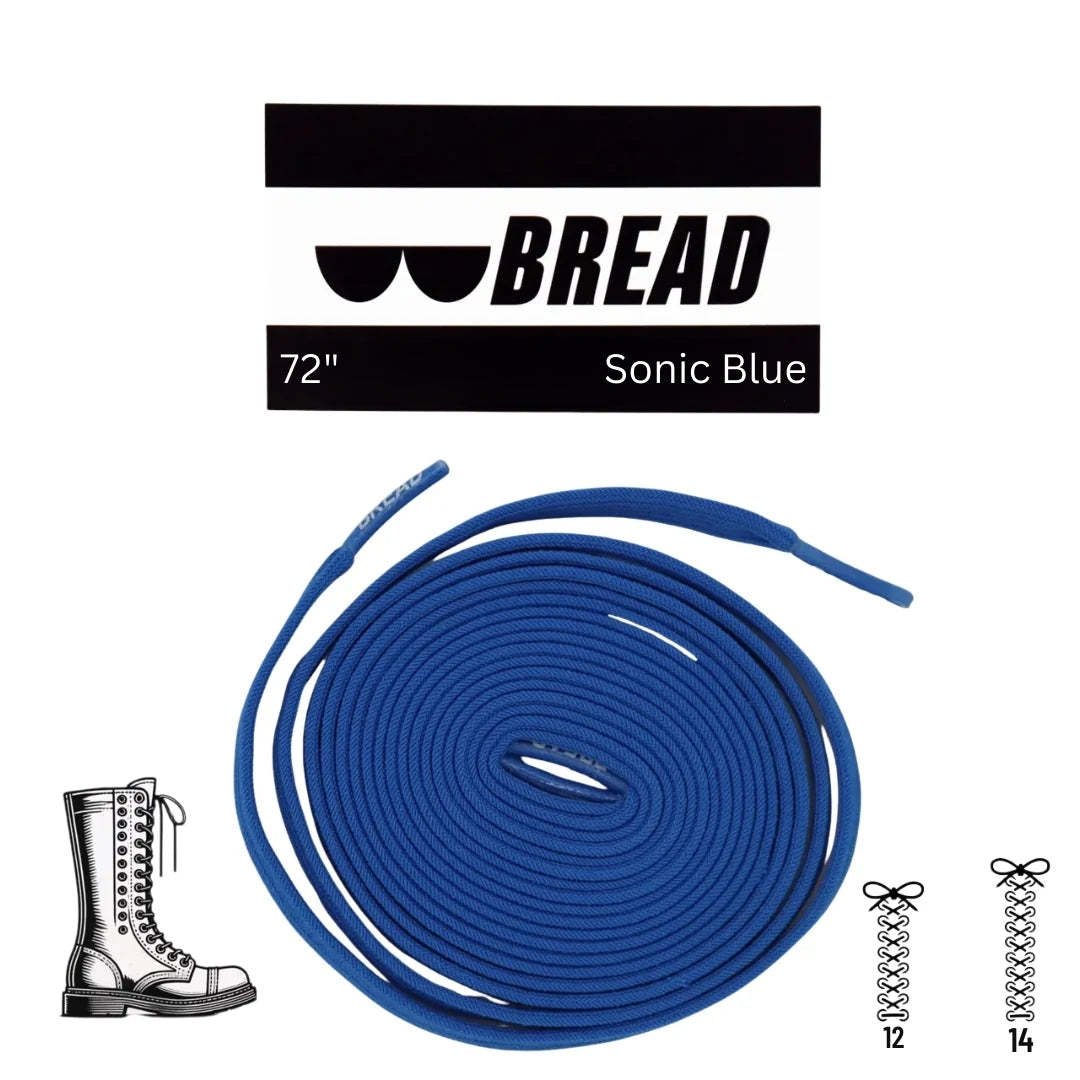 Sonic Blue Elastic Shoelaces