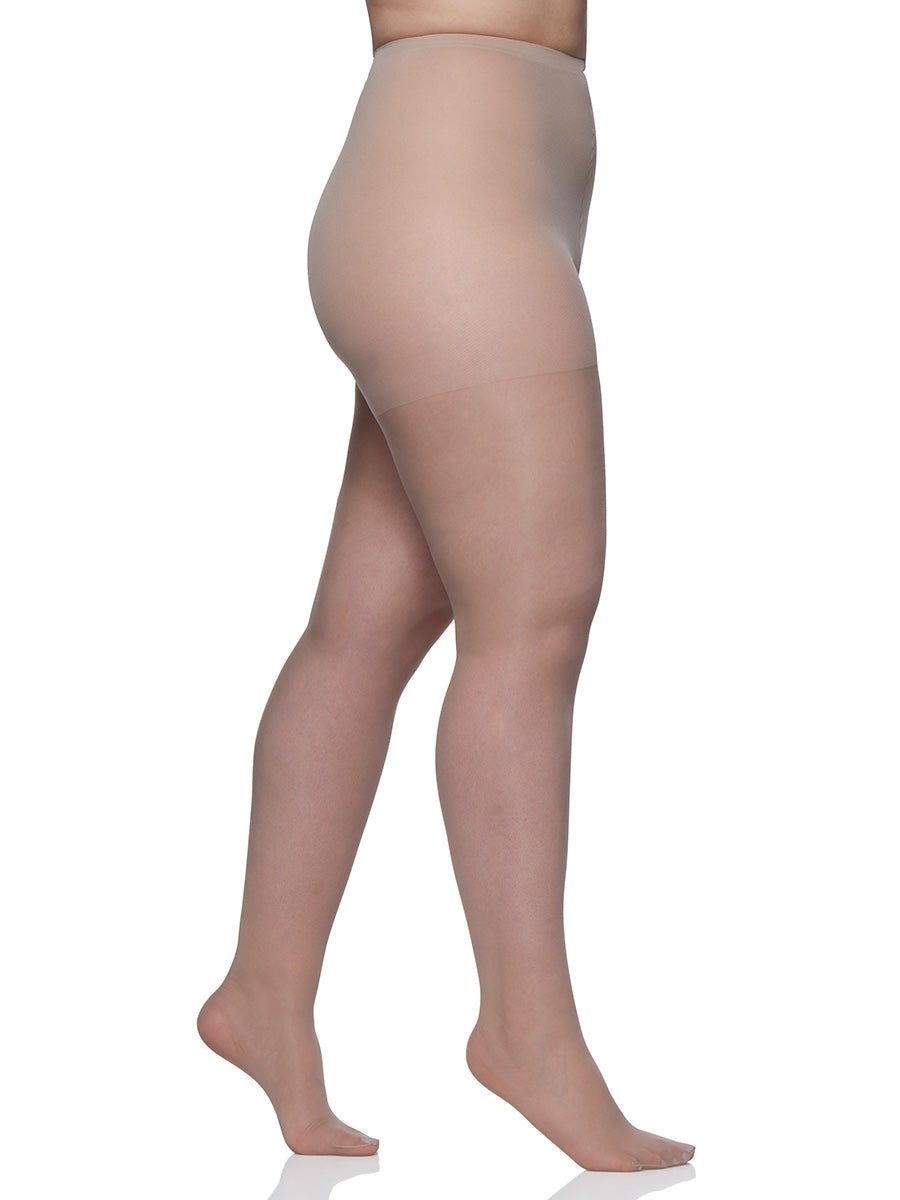 Queen Silky Sheer Support Pantyhose With Sandalfoot Toe