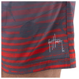 Guy Harvey Men's 7 Ocean Stripe Swim Trunks Blue Size Medium