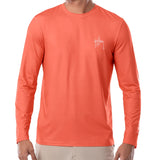 Guy Harvey Men's Moisture Wicking Upf 50 Logo Graphic T-Shirt Orange Size Medium