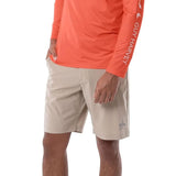 Guy Harvey Men's Moisture Wicking Upf 50 Logo Graphic T-Shirt Orange Size Medium