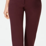 Alfani Women's Zippered Pockets Skinny Evening Pants Red Size 8
