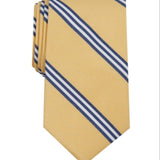 Club Room Men's Cranston Stripe Pattern Work Wear Neck Tie Yellow Size Regular