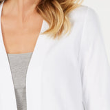 Karen Scott Women's Cotton Cozy Cardigan White Size Petite Large