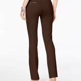 INC International Concepts Women's Straight Leg Casual Trouser Pants Brown Size 18