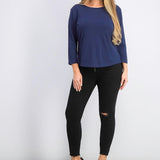 Maison Jules Women's Solid T-Shirt Size S