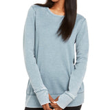 Ideology Women's Split Crossover Back Top Blue Size Medium