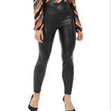 INC International Concepts Women's Faux Leather Skinny Pants Black Size 0
