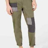 American Rag Mens Pants Straight Fit Patchwork Stretch Green Size 32x32