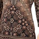 JM Collection Women's Embellished Y Neck Tunic Black Size Medium